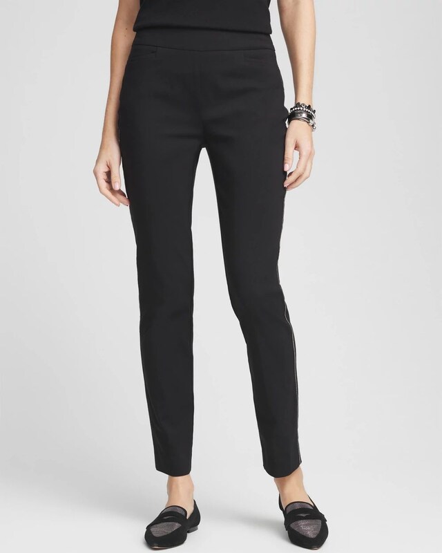 Brigitte Beaded Slim Ankle Pants